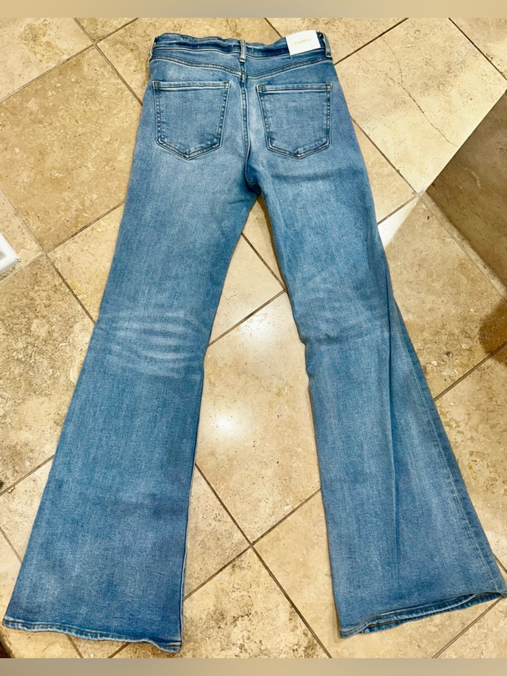Women’s Express Light Blue Flared Jeans. High Rise. Size 2R. - Picture 2 of 5